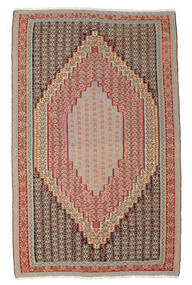  Kilim Senneh Rug 154X243 Authentic
 Oriental Handwoven Dark Brown/Brown (Wool, Persia/Iran)