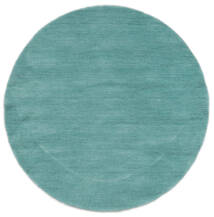  Handloom - Aqua Rug Ø 100 Modern Round White/Creme (Wool, India)