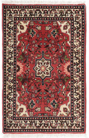 63X96 Asadabad Rug Black/Dark Red Persia/Iran 