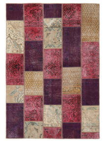 Handknotted Patchwork - Persien/Iran 143X204 Vintage Persian Wool Rug Dark Red/Black Small Rug 