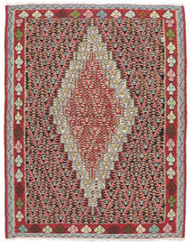  Kilim Senneh Rug 119X151 Authentic
 Oriental Handwoven Dark Red/Dark Brown (Wool, Persia/Iran)