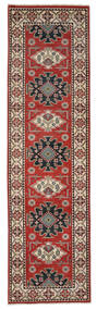  Kazak Fine Rug 80X292 Authentic
 Oriental Handknotted Runner
 Dark Red/Brown (Wool, )