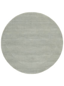  Handloom - Ice Blue Rug Ø 100 Modern Round Dark Grey/Light Grey/White/Creme (Wool, India)