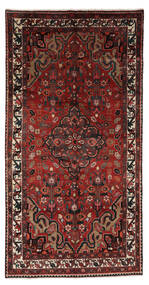  Hamadan Rug 138X272 Authentic
 Oriental Handknotted Black/Dark Brown (Wool, Persia/Iran)
