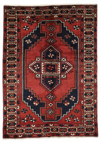  Hamadan Rug 145X202 Authentic
 Oriental Handknotted Black/Dark Red (Wool, Persia/Iran)