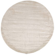  Bamboo Silk Loom - Beige Rug Ø 200 Modern Round Light Grey/Light Brown/White/Creme ( India)