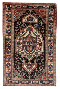  Hamadan Rug 134X210 Authentic
 Oriental Handknotted Black/Dark Brown (Wool, Persia/Iran)