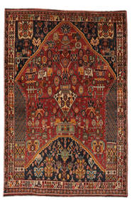  Qashqai Rug 140X212 Authentic
 Oriental Handknotted Dark Brown/Black (Wool, Persia/Iran)
