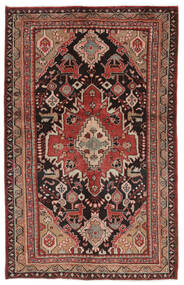  Hamadan Rug 133X210 Authentic Oriental Handknotted Dark Brown/Black (Wool, Persia/Iran)