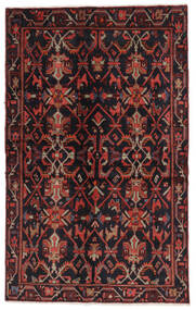  Hamadan Rug 132X212 Authentic
 Oriental Handknotted Black/Dark Brown (Wool, Persia/Iran)