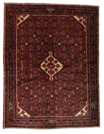 157X202 Hosseinabad Rug Rug Oriental Black/Dark Red (Wool, Persia/Iran)
