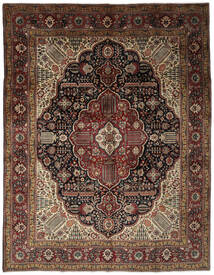  Tabriz Rug 303X387 Authentic
 Oriental Handknotted Black/Dark Brown Large (Wool, Persia/Iran)