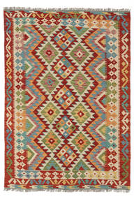  Kilim Afghan Old Style Rug 127X184 Authentic
 Oriental Handwoven Dark Red/Beige (Wool, Afghanistan)