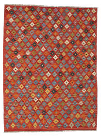  Kilim Afghan Old Style Rug 132X175 Authentic
 Oriental Handwoven Dark Red/White/Creme (Wool, Afghanistan)