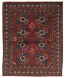  Afghan Rug 154X188 Authentic
 Oriental Handknotted Black/Dark Brown (Wool, Afghanistan)