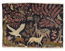  Kashmar Rug 64X89 Authentic
 Oriental Handknotted Black/Dark Brown (Wool, Persia/Iran)
