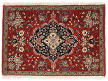  Qum Kork/Silk Rug 61X88 Authentic
 Oriental Handknotted Dark Brown/Black/Dark Red (Wool/Silk, Persia/Iran)