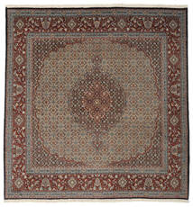  Moud Rug 200X205 Authentic
 Oriental Handknotted Square Dark Brown/Black (Wool/Silk, Persia/Iran)
