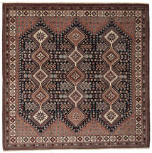 Yalameh Rug 206X209 Authentic
 Oriental Handknotted Square Black/Dark Brown (Wool, Persia/Iran)