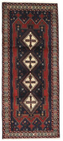  Afshar/Sirjan Rug 91X219 Authentic
 Oriental Handknotted Runner
 Black/Dark Brown (Wool, Persia/Iran)