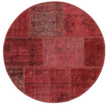  Patchwork - Persien/Iran Rug Ø 100 Authentic
 Modern Handknotted Round Black/Dark Red/White/Creme (Wool, Persia/Iran)