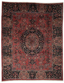  Mashad Rug 299X376 Authentic
 Oriental Handknotted Black/Dark Brown Large (Wool, Persia/Iran)