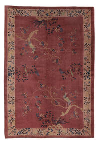  China Antique Peking Ca.1930 Rug 183X259 Authentic Oriental Handknotted Dark Brown/White/Creme (Wool, China)