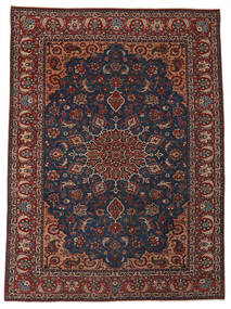  Antique Isfahan Ca. 1920 Rug 260X350 Authentic
 Oriental Handknotted Black/Dark Purple Large (Wool/Silk, Persia/Iran)