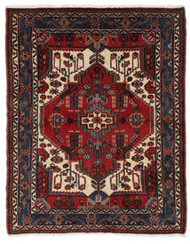 Authentic
 Rug Hamadan Rug 112X143 Black/Dark Red (Wool, Persia/Iran)