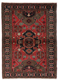  95X135 Hamadan Rug Rug Black/Dark Red Persia/Iran 