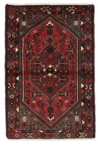  Hamadan Rug 93X142 Persian Wool Rug Black/Dark Red Small Rug 