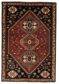  Shiraz Rug 118X173 Authentic
 Oriental Handknotted Black/Dark Brown (Wool, Persia/Iran)