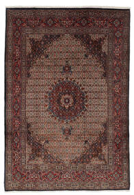  Moud Rug 195X290 Authentic Oriental Handknotted Black/Dark Brown (Wool/Silk, Persia/Iran)