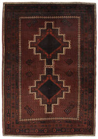  Afshar Rug 155X220 Authentic
 Oriental Handknotted Black (Wool, Persia/Iran)