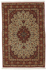  Qum Kork/Silk Rug 108X165 Authentic
 Oriental Handknotted Black/Dark Brown (Wool/Silk, Persia/Iran)