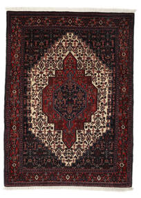  Senneh Rug 121X163 Authentic
 Oriental Handknotted Black/White/Creme (Wool, Persia/Iran)