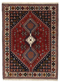  Yalameh Rug 105X142 Authentic
 Oriental Handknotted Black/Dark Brown (Wool, Persia/Iran)