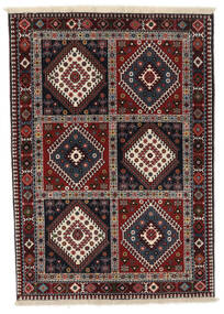  Yalameh Rug 103X147 Authentic
 Oriental Handknotted Black/Dark Brown (Wool, Persia/Iran)