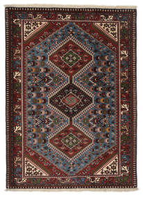  Yalameh Rug 109X150 Authentic
 Oriental Handknotted Black/Dark Brown (Wool, Persia/Iran)
