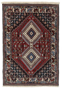  Yalameh Rug 101X148 Authentic
 Oriental Handknotted Black/White/Creme (Wool, Persia/Iran)