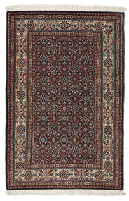  Moud Rug 82X126 Authentic
 Oriental Handknotted Black/Dark Brown (Wool/Silk, Persia/Iran)