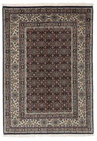  Moud Rug 100X142 Authentic
 Oriental Handknotted Black/White/Creme (Wool/Silk, Persia/Iran)