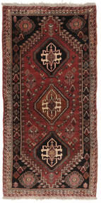  Qashqai Rug 83X168 Authentic
 Oriental Handknotted Hallway Runner
 Black/Dark Brown (Wool, Persia/Iran)