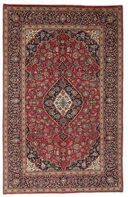  Keshan Rug 197X308 Authentic
 Oriental Handknotted Dark Brown/Black (Wool, Persia/Iran)