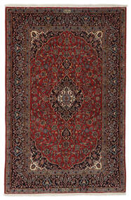  Keshan Rug 140X215 Authentic
 Oriental Handknotted Black/Dark Brown (Wool, Persia/Iran)