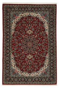  Qum Kork/Silk Rug 138X206 Persian Black/Brown Small Rug 