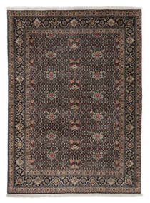  Tabriz 40 Raj Rug 144X196 Authentic
 Oriental Handknotted Black/White/Creme (Wool/Silk, Persia/Iran)