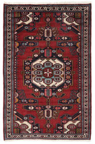  Hamadan Rug 131X203 Authentic
 Oriental Handknotted Black/Dark Brown (Wool, Persia/Iran)