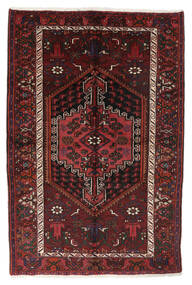  Hamadan Rug 140X211 Persian Wool Rug Black/Dark Red Small Rug 