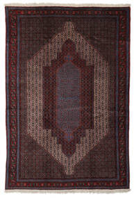  Senneh Rug 195X289 Authentic
 Oriental Handknotted Black (Wool, Persia/Iran)